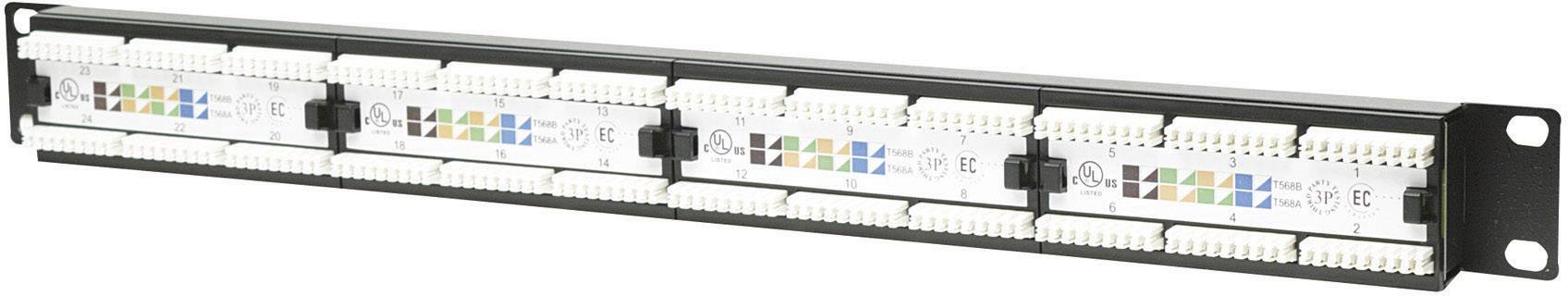 Intellinet 520959 24 Port Netzwerk-Patchpanel 483mm (19") CAT 6 1 HE Bestückt