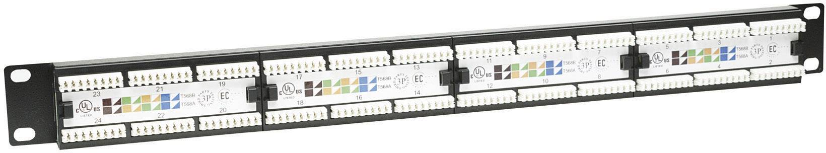 Intellinet 520959 24 Port Netzwerk-Patchpanel 483mm (19") CAT 6 1 HE Bestückt