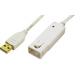 LogiLink USB-Kabel USB 2.0 USB-A Stecker, USB-A Buchse 12.00m Weiß vergoldete Steckkontakte, UL-zertifiziert UA0092
