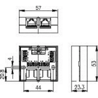 Telegärtner Netzwerkdose Aufputz CAT 6 Reinweiß Telegärtner Netzwerkdose Aufputz CAT 6 Reinweiß
