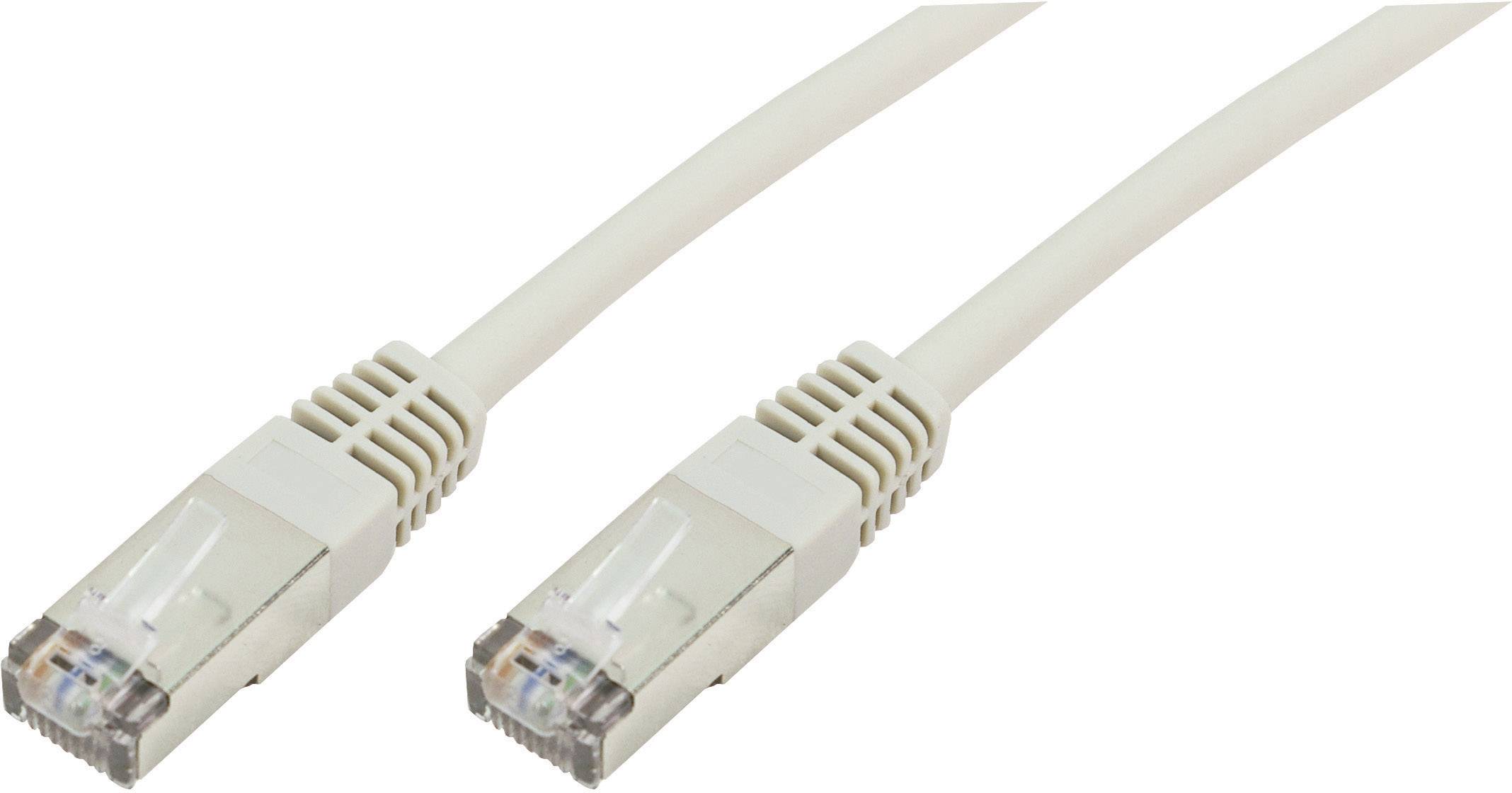 RJ45 992235 Netzwerkkabel, Patchkabel CAT 5e SF/UTP 1.00m Grau mit Rastnasenschutz