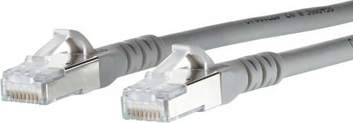 Metz Connect 1308450533-E RJ45 Patchkabel CAT 6a S/FTP 0.50 m Grau mit Rastnasenschutz 1 St.
