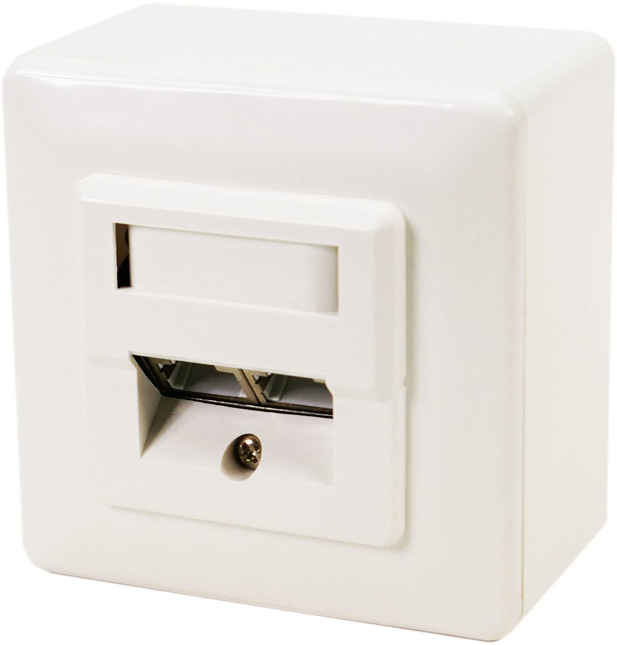 LogiLink Netzwerkdose Aufputz CAT 5e 2 Port Weiß