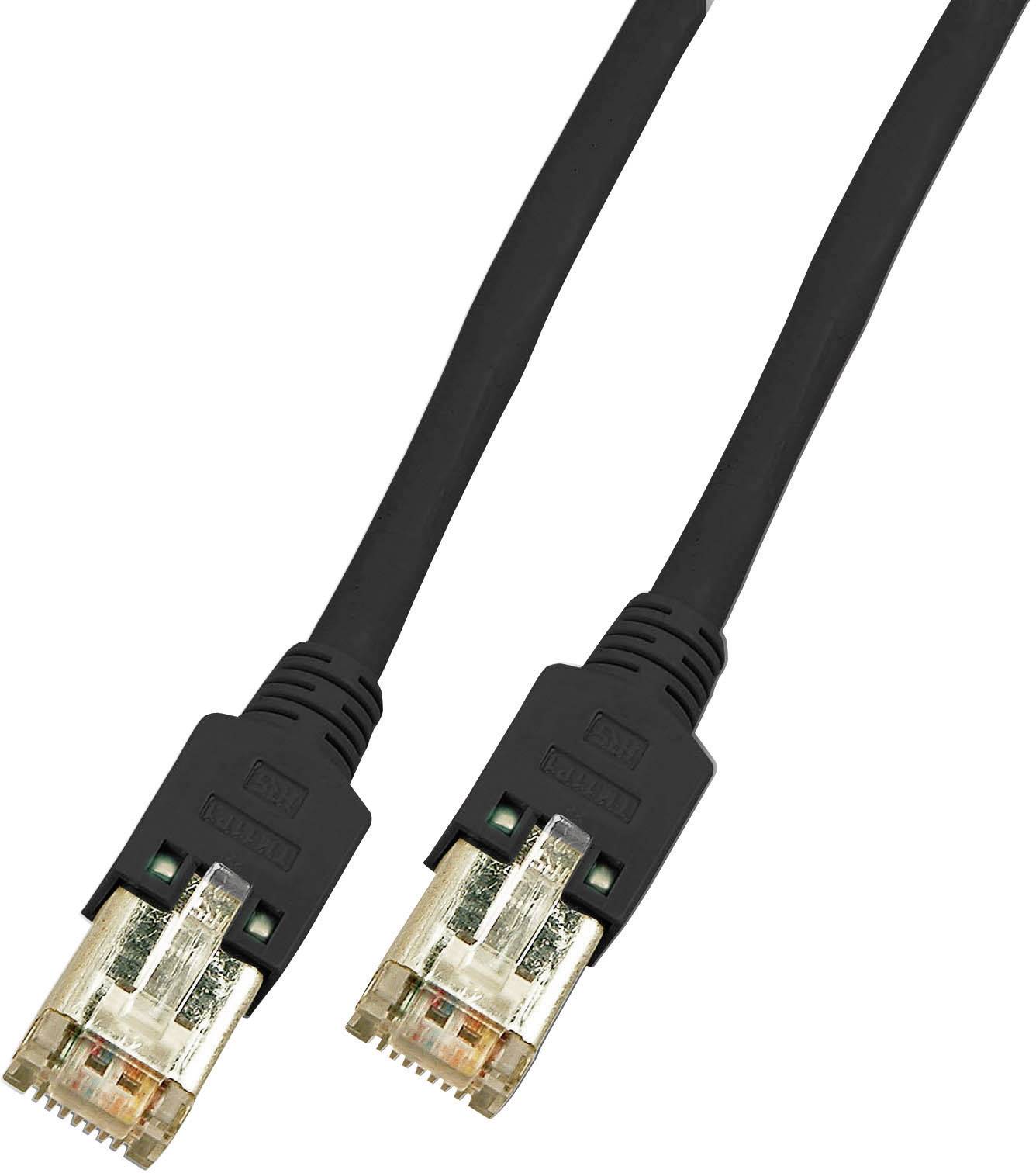 DRAKA K8072.5 RJ45 Netzwerkkabel, Patchkabel CAT 5e F/UTP 5.00 m Schwarz Flammwidrig 1 St.