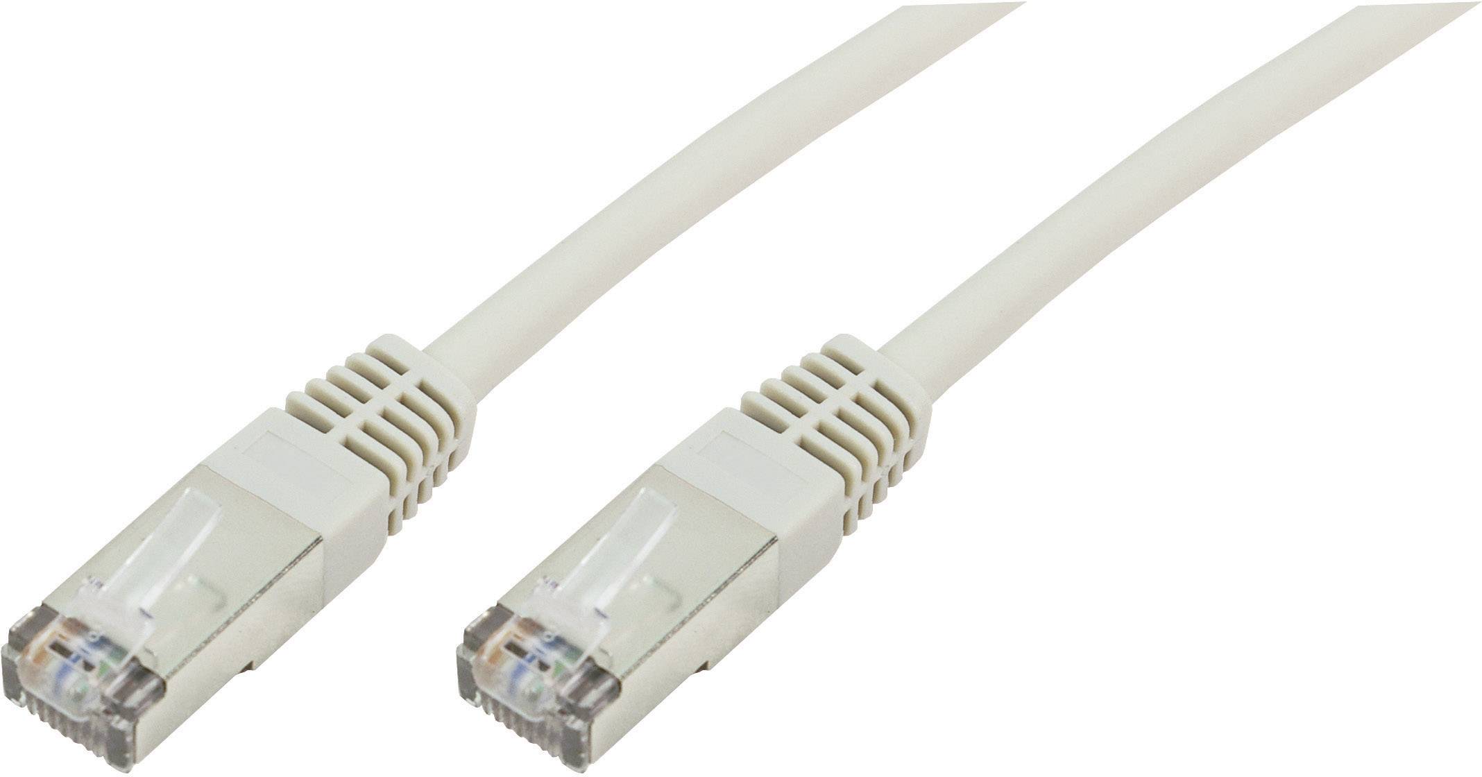 RJ45 Netzwerkkabel, Patchkabel CAT 5e SF/UTP 30.00m Grau