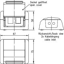 Telegärtner Netzwerkdose Aufputz CAT 5e, CAT 6, CAT 6a Grau