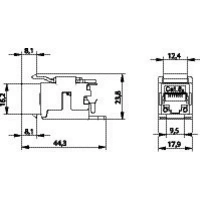 Telegärtner 100023225 RJ45-Einbaumodul Keystone CAT 6a 1St. Telegärtner 100023225 RJ45-Einbaumodul Keystone CAT 6a 1St.
