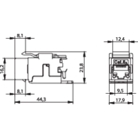 Telegärtner 100023225 RJ45-Einbaumodul Keystone CAT 6a 1St. Telegärtner 100023225 RJ45-Einbaumodul Keystone CAT 6a 1St.