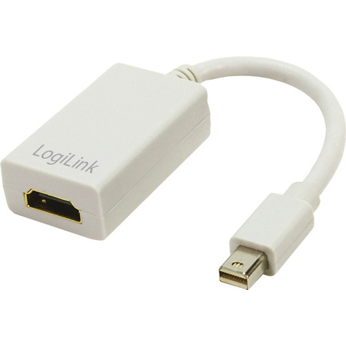 LogiLink CV0036A DisplayPort / HDMI Adapter [1x Mini-DisplayPort Stecker - 1x HDMI-Buchse] Weiß 10.00cm