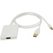LogiLink CV0041 DisplayPort / HDMI Adapter [1x Mini-DisplayPort Stecker - 1x HDMI-Buchse, USB 2.0 Stecker A] Weiß  0.60 m