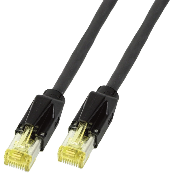 DRAKA K8560SW.0,50 RJ45 Netzwerkkabel, Patchkabel CAT 6a S/FTP 0.50m Schwarz Flammwidrig, mit Rastnasenschutz 1St. DRAKA K8560SW.0,50 RJ45 Netzwerkkabel, Patchkabel CAT 6a S/FTP 0.50m Schwarz Flammwidrig, mit Rastnasenschutz 1St.
