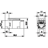 Telegärtner 100023165 RJ45-Einbaumodul Keystone CAT 6 1St. Telegärtner 100023165 RJ45-Einbaumodul Keystone CAT 6 1St.
