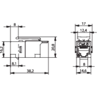 Telegärtner 100023165 RJ45-Einbaumodul Keystone CAT 6 1St. Telegärtner 100023165 RJ45-Einbaumodul Keystone CAT 6 1St.