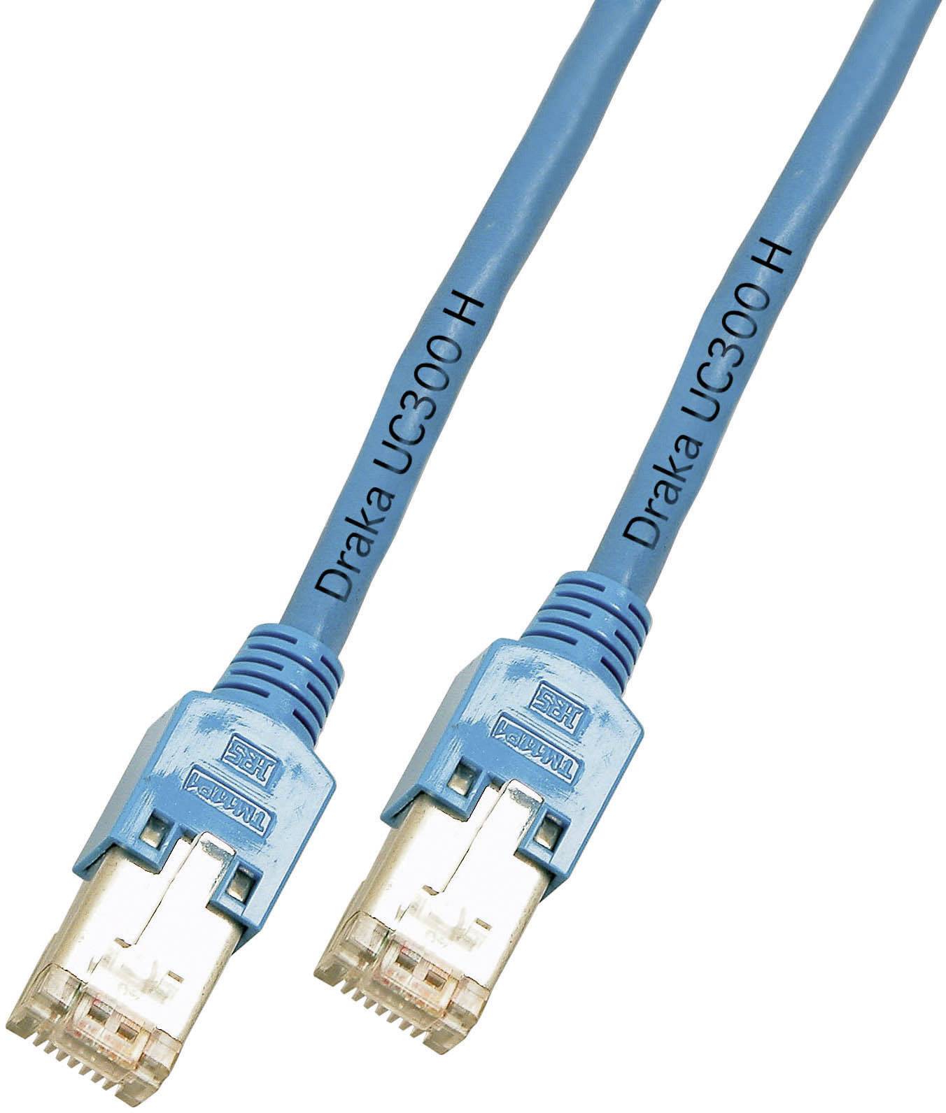 DRAKA K8074.3 RJ45 Netzwerkkabel, Patchkabel CAT 5e F/UTP 3.00 m Blau Flammwidrig 1 St.