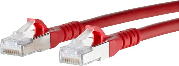 Metz Connect 130845B066-E RJ45 Netzwerkkabel, Patchkabel CAT 6a S/FTP 20.00 m Rot mit Rastnasenschutz 1 St.