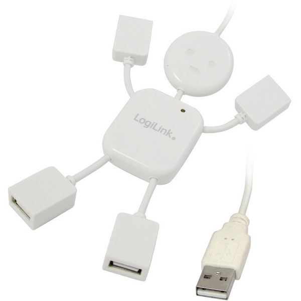 LogiLink UA0071 4 Port USB 2.0-Hub  Weiß