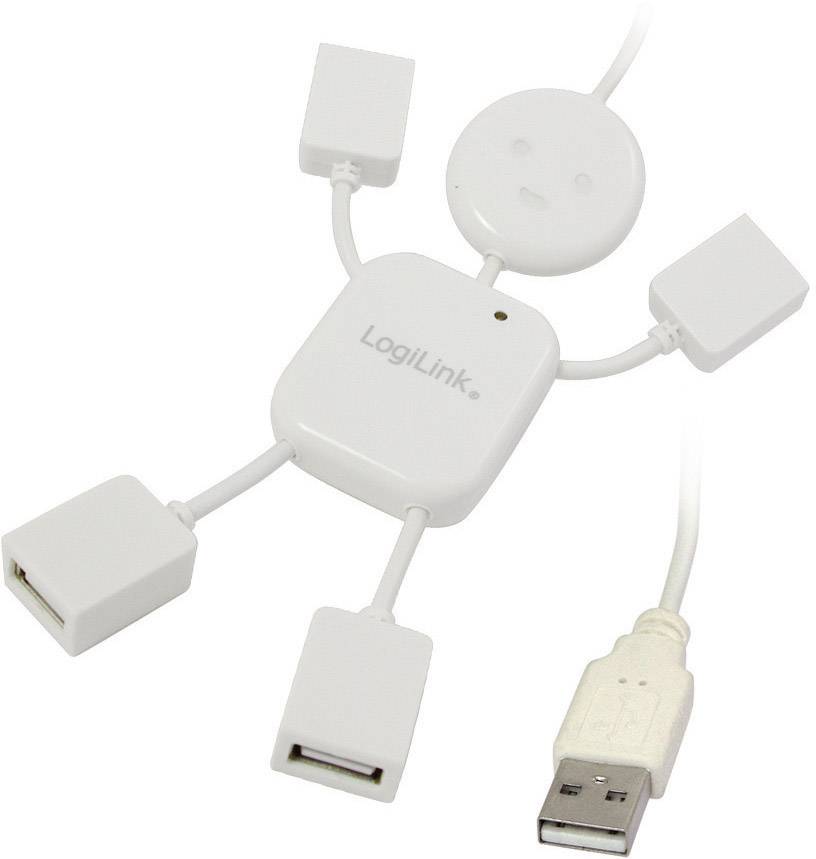 LogiLink UA0071 4 Port USB 2.0-Hub  Weiß