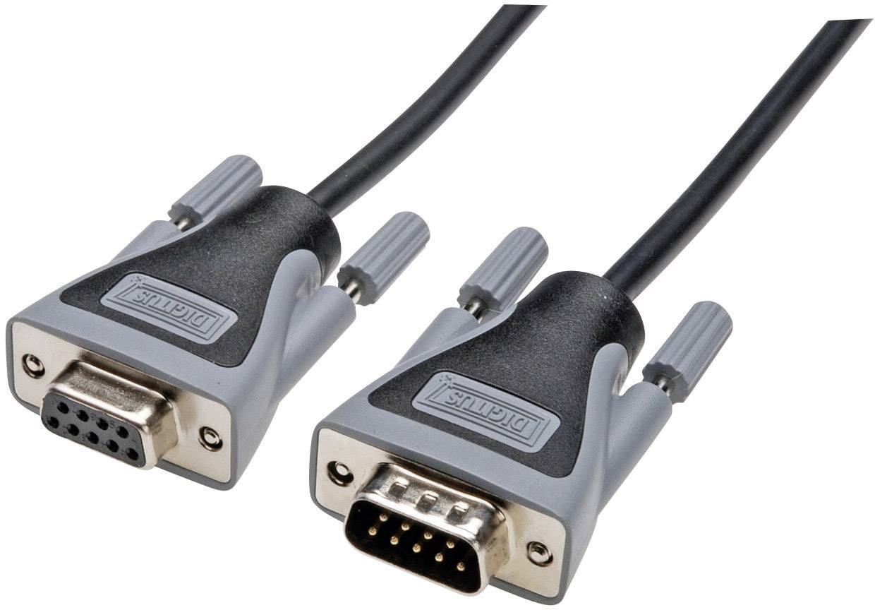 Digitus Seriell Verlängerungskabel [1x D-SUB-Stecker 9pol. - 1x D-SUB-Buchse 9pol.] 10.00 m Beige