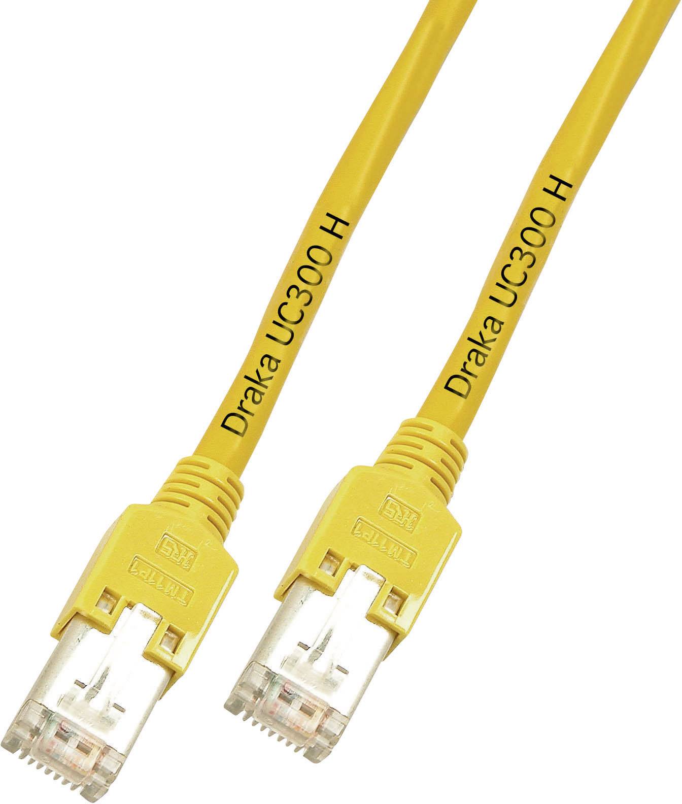 DRAKA K8075.5 RJ45 Netzwerkkabel, Patchkabel CAT 5e F/UTP 5.00 m Gelb Flammwidrig 1 St.