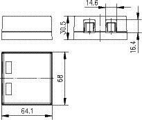 5 Stück Telegärtner Modul-Aufnahme 2-fach H02000B0065