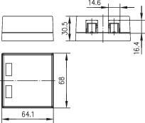 5 Stück Telegärtner Modul-Aufnahme 2-fach H02000B0065