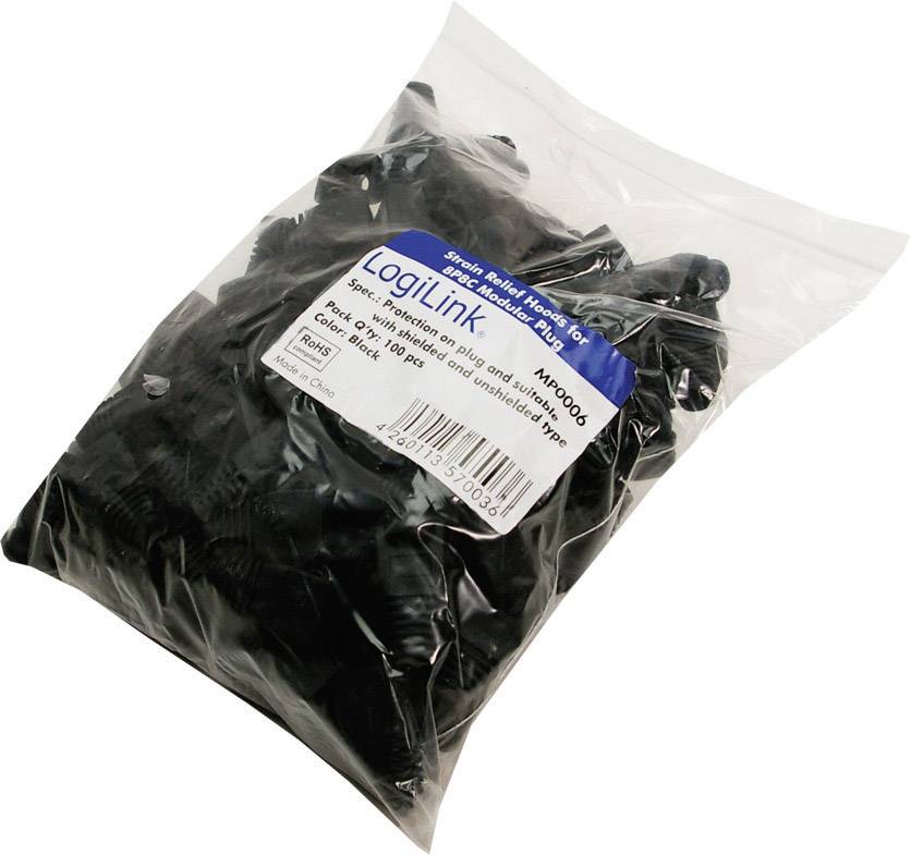LogiLink MP0006 Knickschutztülle RJ45 MP0006 Schwarz 100St.