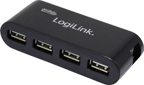 LogiLink UA0085 USB-Hub 4 Port USB-A USB 2.0 480 MBit/s Schwarz UA0085