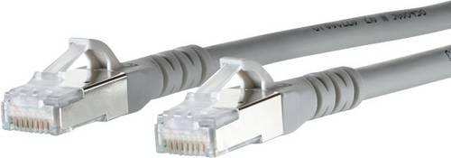 Metz Connect RJ45 Netzwerk Anschlusskabel CAT 6a S/FTP 25.00m Grau mit Rastnasenschutz