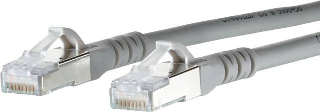 Metz Connect 130845C033-E RJ45 Netzwerkkabel, Patchkabel CAT 6a S/FTP 30.00 m Grau mit Rastnasenschutz 1 St.