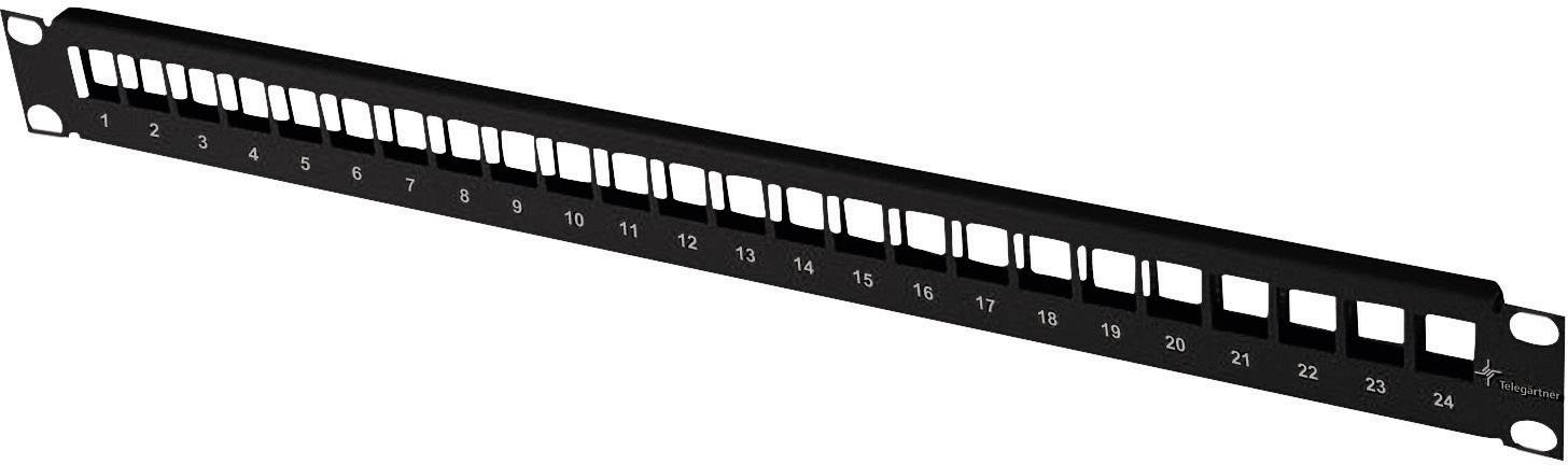 Telegärtner H02025A0221 24 Port Netzwerk-Patchpanel Unbestückt 1 HE Unbestückt