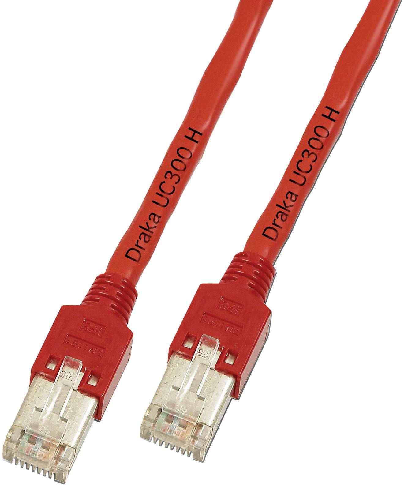 DRAKA K8076.20 RJ45 Netzwerkkabel, Patchkabel CAT 5e F/UTP 20.00 m Rot Flammwidrig 1 St.