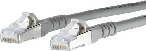 Metz Connect RJ45 Netzwerk Anschlusskabel CAT 6a S/FTP 2.00m Grau mit Rastnasenschutz