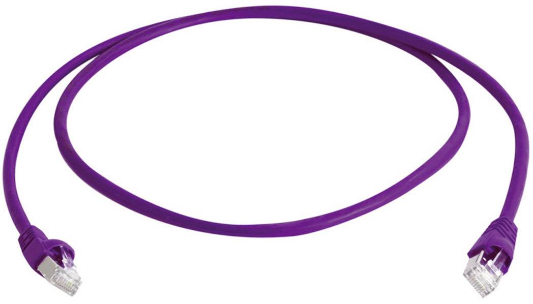 Telegärtner L00002A0195 RJ45 Netzwerkkabel, Patchkabel CAT 6a S/FTP 3.00 m Violett UL-zertifiziert, Flammwidrig, mit Rastnasenschutz