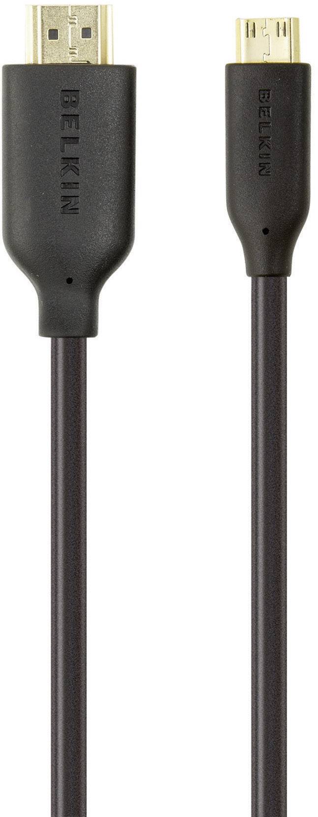 Belkin HDMI Anschlusskabel [1x HDMI-Stecker - 1x HDMI-Stecker C Mini] 3m Schwarz