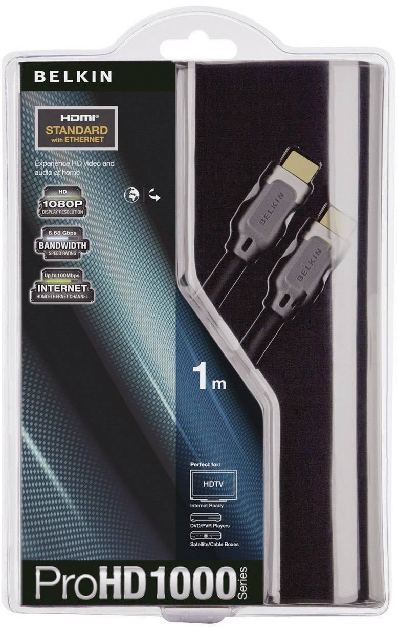 Belkin HDMI Anschlusskabel HDMI-A Stecker, HDMI-A Stecker 4.00m Schwarz AV10000qp4M Audio Return Channel HDMI-Kabel