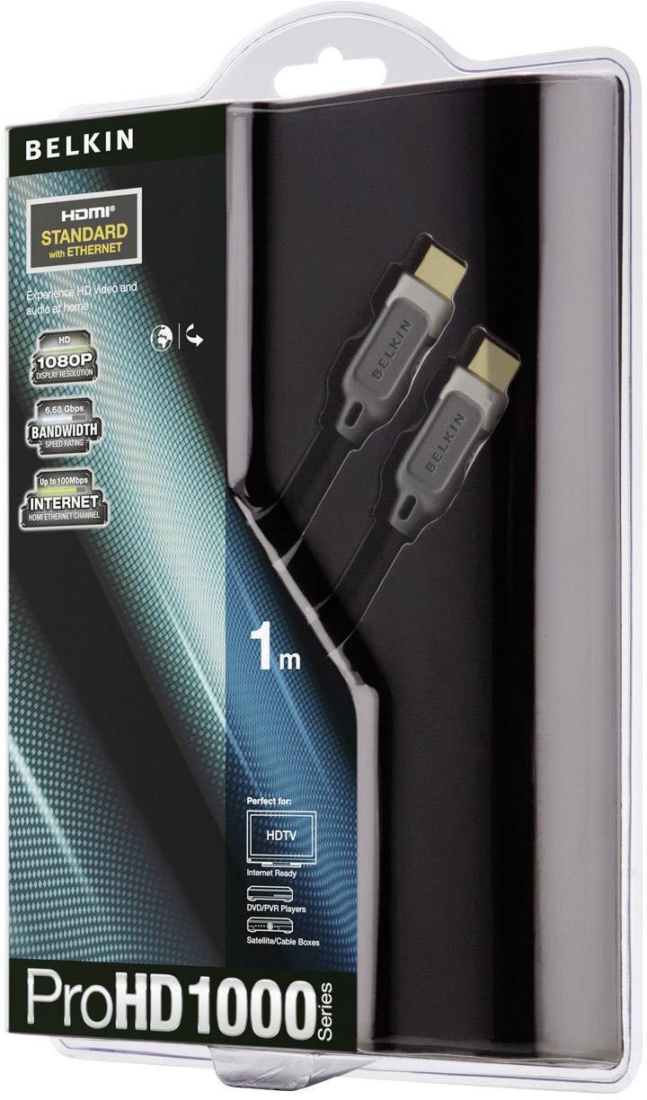 Belkin HDMI Anschlusskabel 1.00 m Schwarz AV10000qp1M Audio Return Channel