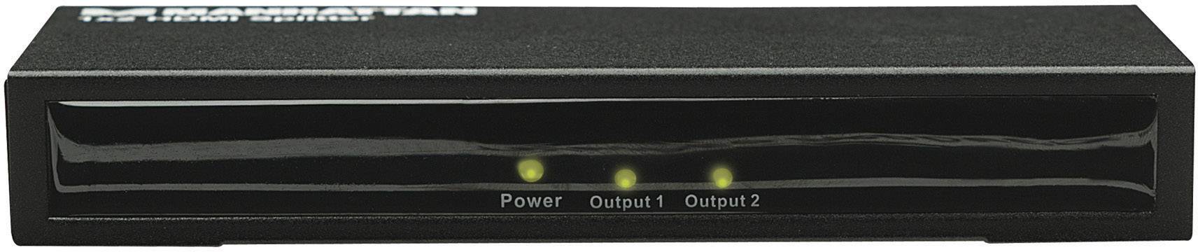 Manhattan  2 Port HDMI-Splitter  1920 x 1080 Pixel Schwarz