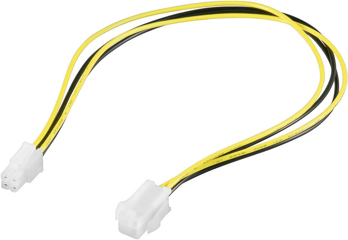 Goobay Strom Verlängerungskabel [1x Mainboard-Stecker 4pol. - 1x Mainboard-Buchse 4pol.] 0.37m Gelb, Schwarz