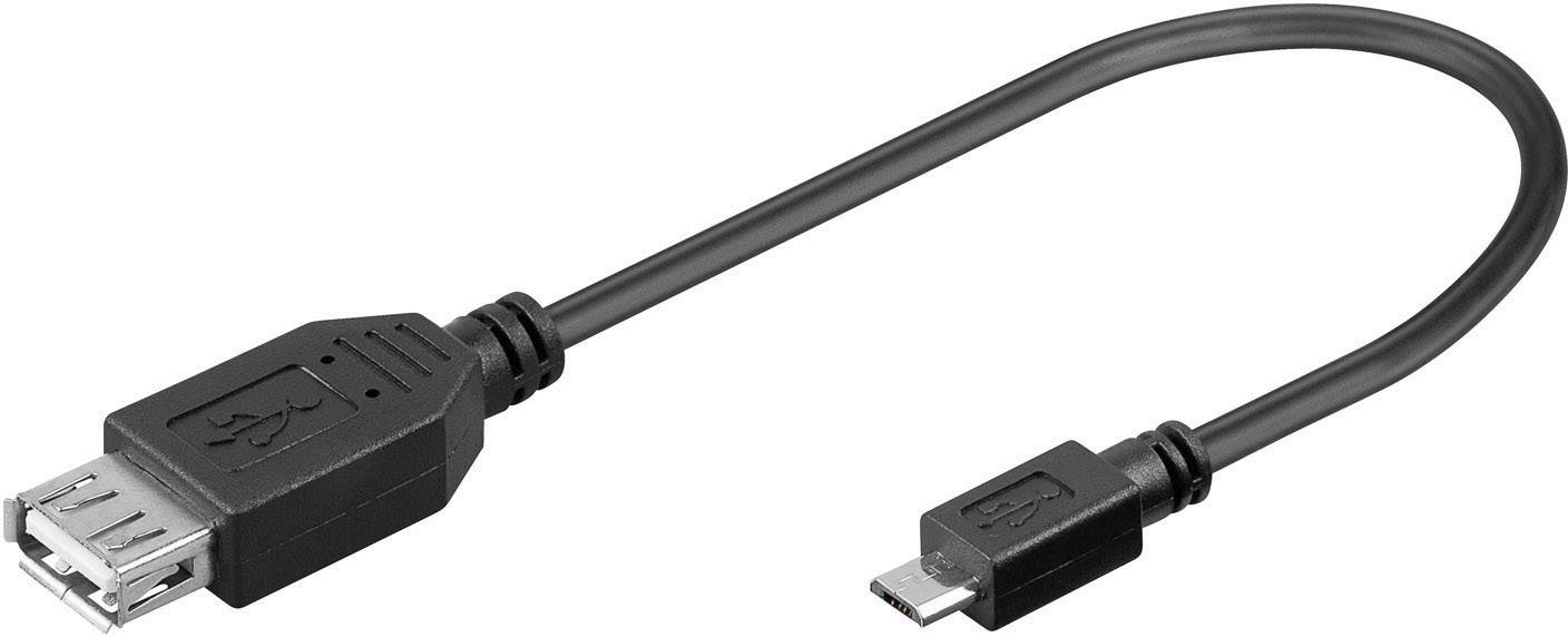 Goobay USB-Kabel 0.20 m Schwarz 95193