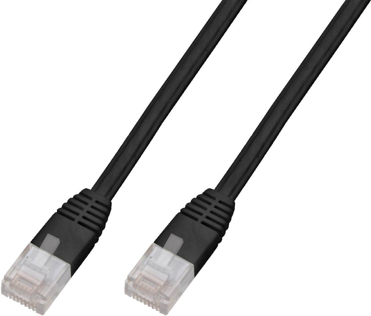 Digitus DK-1511-010F/BL RJ45 Netzwerkkabel, Patchkabel CAT 5e U/UTP 1.00 m Schwarz UL-zertifiziert 1 St.