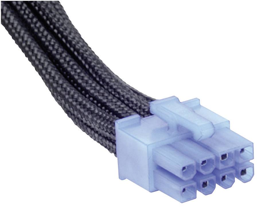 Silverstone Strom Anschlusskabel [1x ATX-Stecker 8pol. (4+4) - 1x ATX-Stecker 8pol. (6+2)] 0.70 m Schwarz