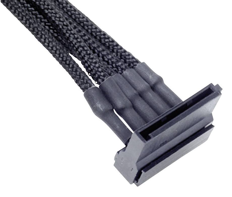 Silverstone Strom Anschlusskabel [1x ATX-Stecker 6pol. - 4x SATA-Strom-Stecker 15pol.] 1.00 m Schwarz