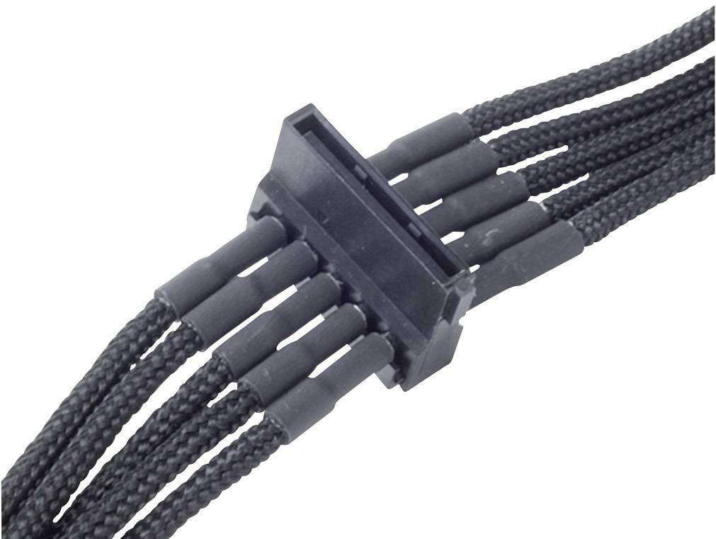 Silverstone Strom Anschlusskabel [1x ATX-Stecker 6pol. - 4x SATA-Strom-Stecker 15pol.] 1.00 m Schwarz