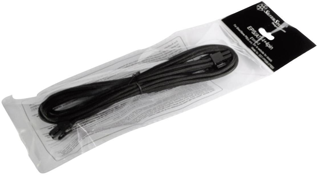 Silverstone Strom Anschlusskabel [1x ATX-Stecker 8pol. (4+4) - 1x ATX-Stecker 8pol. (4+4)] 0.55 m Schwarz