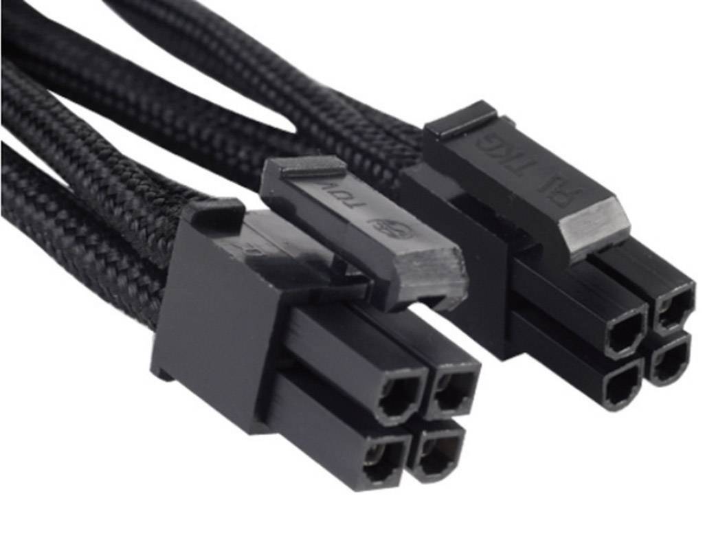 Silverstone Strom Anschlusskabel [1x ATX-Stecker 8pol. (4+4) - 1x ATX-Stecker 8pol. (4+4)] 0.55 m Schwarz