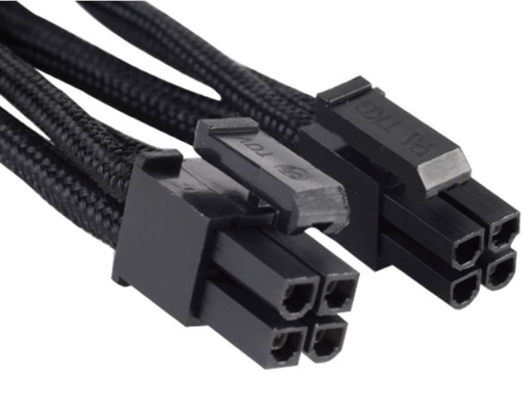 Silverstone Strom Anschlusskabel [1x ATX-Stecker 8pol. (4+4) - 1x ATX-Stecker 8pol. (6+2)] 0.75 m Schwarz