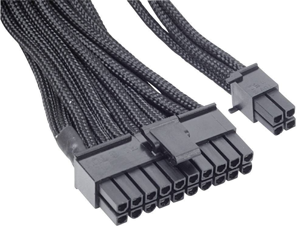 Silverstone Strom Anschlusskabel [1x ATX-Strom-Stecker 24pol. - 1x ATX-Strom-Stecker 24pol. (20+4)] 0.55 m Schwarz