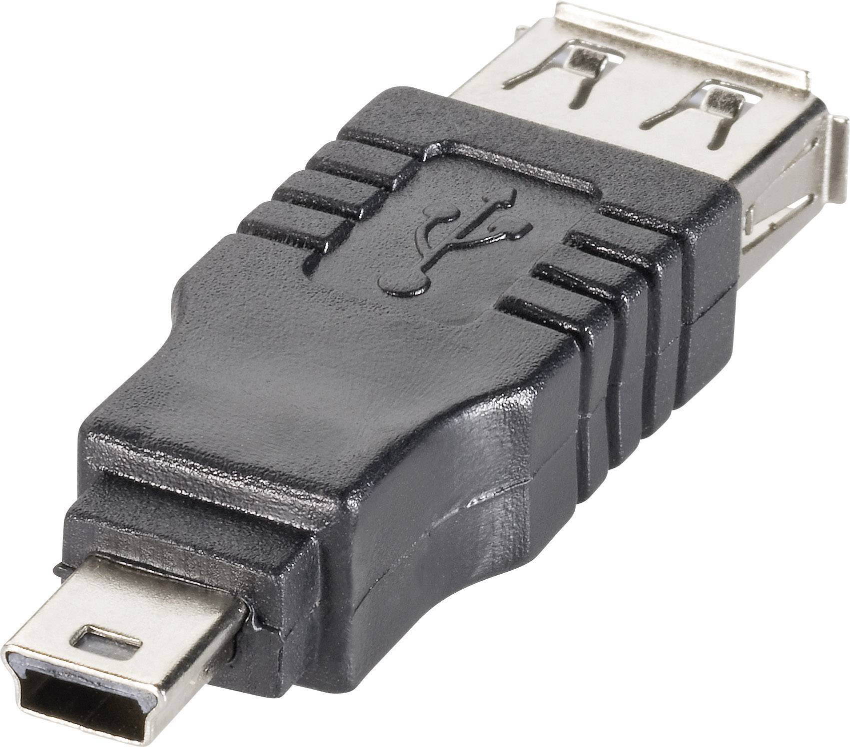 Goobay USB 2.0 Adapter [1x USB 2.0 Stecker Mini-B - 1x USB 2.0 Buchse A] 50970