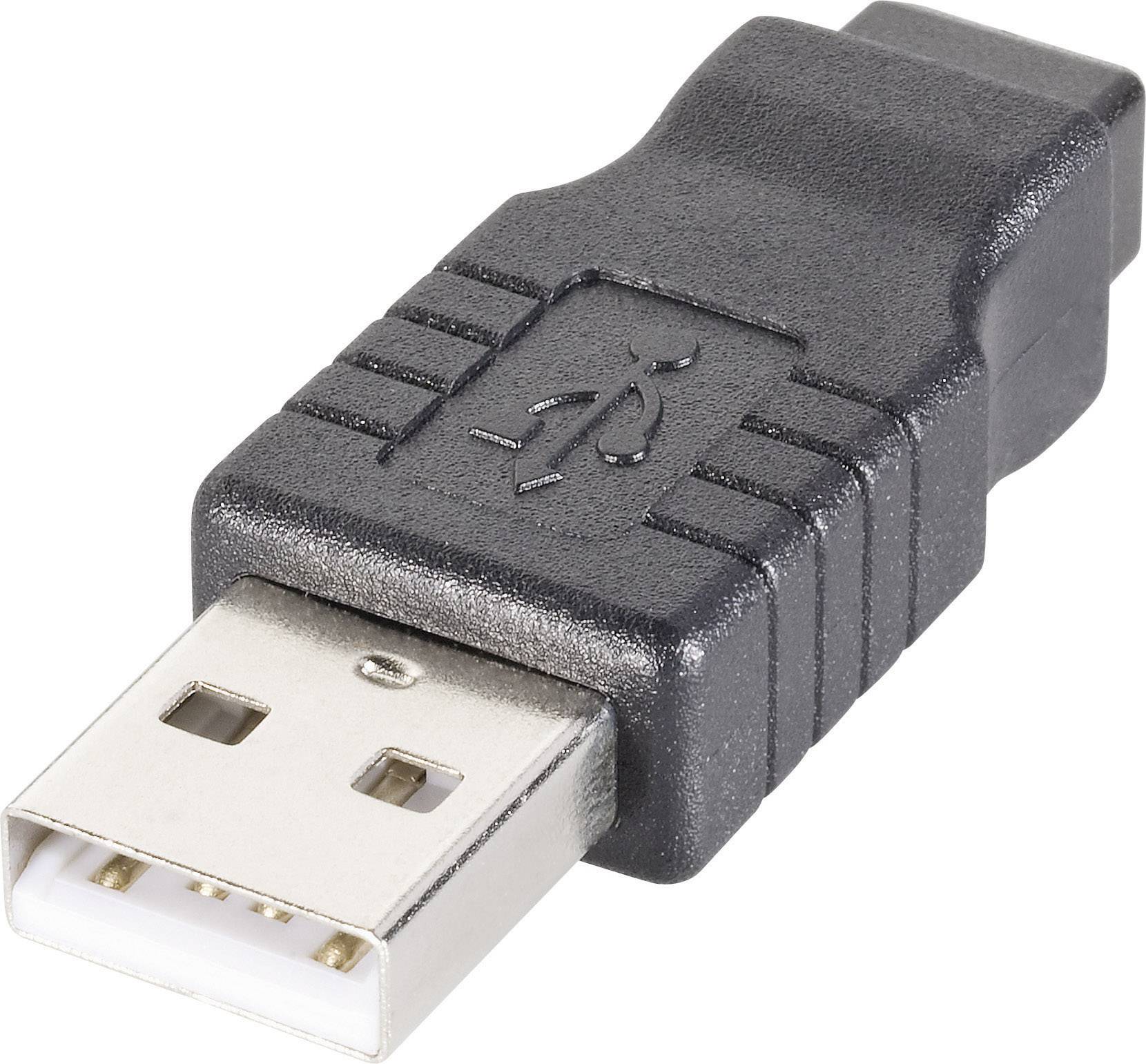 Goobay USB 2.0 Adapter [1x USB 2.0 Stecker A - 1x USB 2.0 Buchse Mini-B] 50969