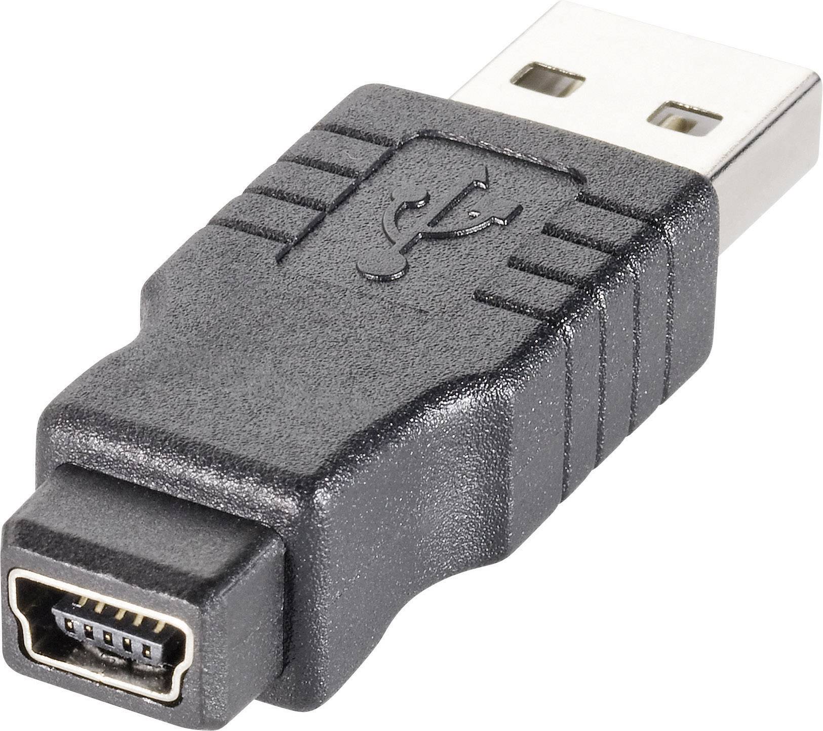 Goobay USB 2.0 Adapter [1x USB 2.0 Stecker A - 1x USB 2.0 Buchse Mini-B] 50969